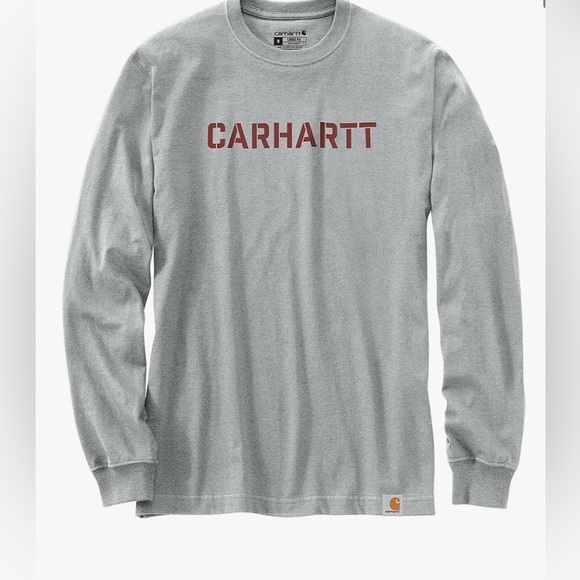 Carhartt Gray Long Sleeve Tee Classic Crew Neck NWT - Picture 1 of 2